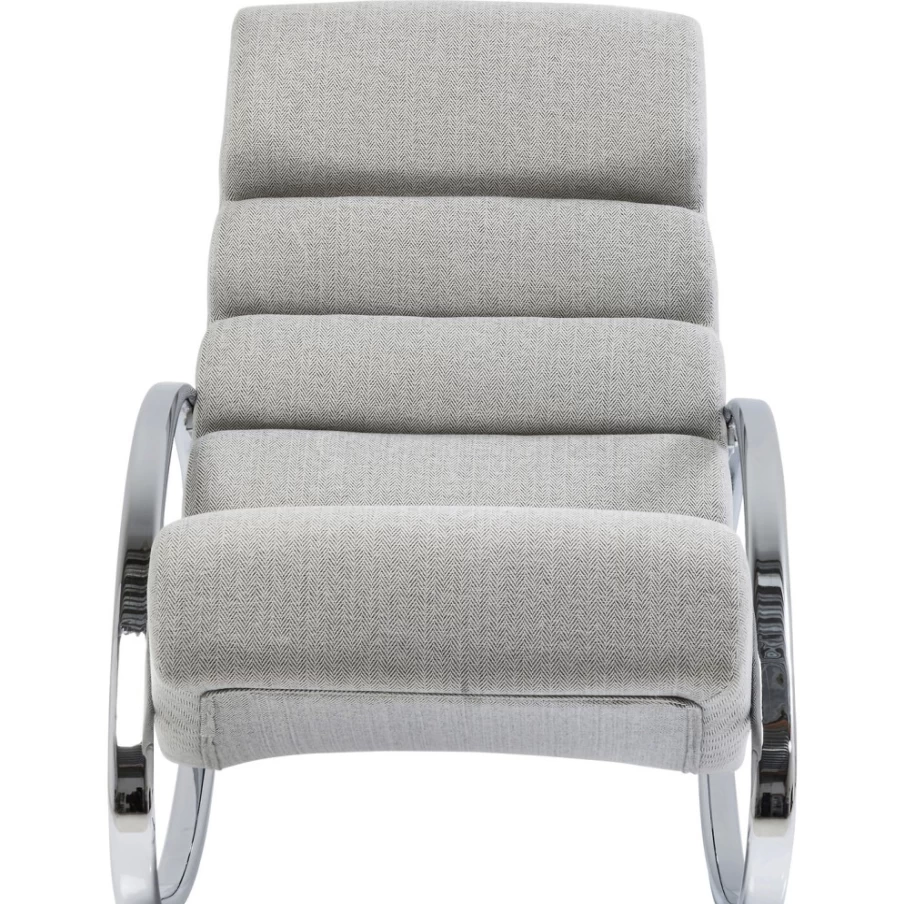 KARE Design Modern Rocking Chair in Manhattan Grey Beige - Stylish Comfort for Any Room