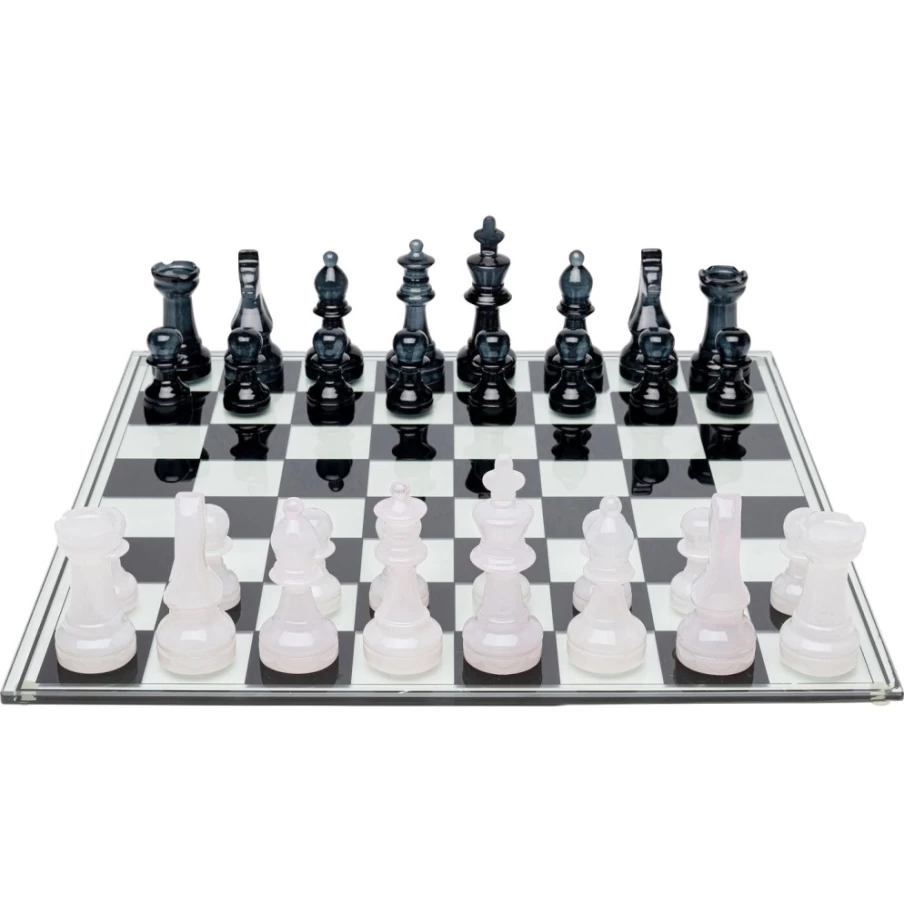 KARE Design Transparent Chess Board Deco Object - 60x60cm Modern Home Decor