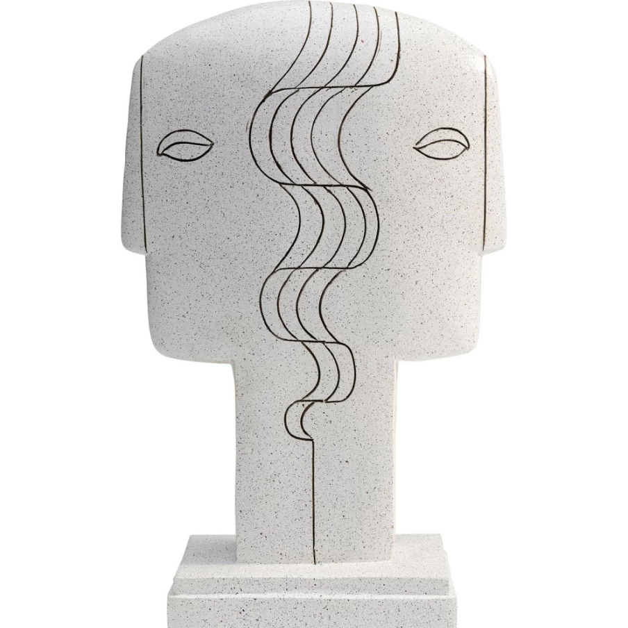 KARE Design Modern Symmetrical Face Wall Decor - 28cm Deco Object for Contemporary Interiors