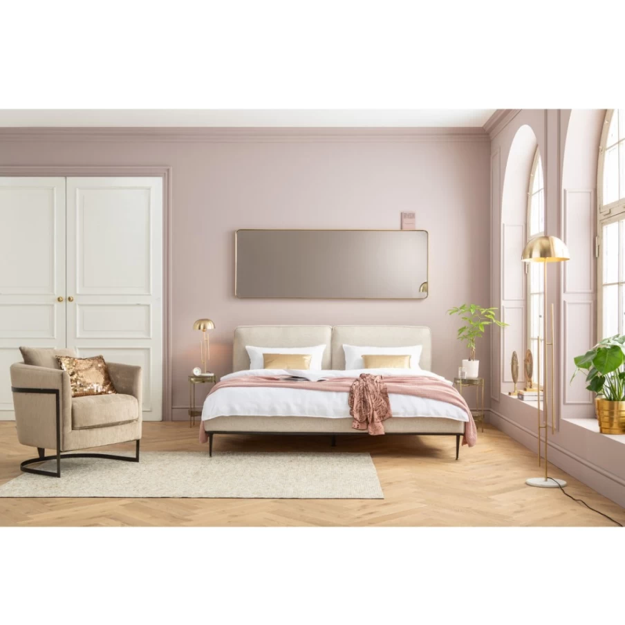 KARE Design Modern Brass Curved Mirror 70x200cm - Elegant Wall Decor for Living Room