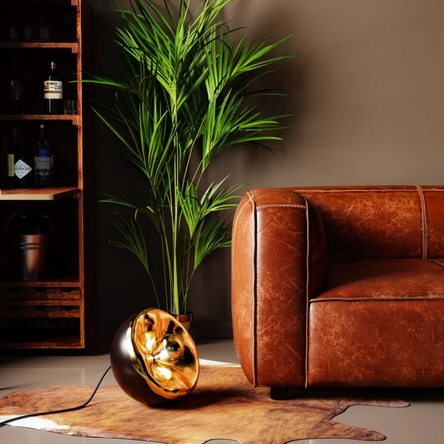 KARE Design Modern Floor Lamp with Apple Bottom Base - 36cm Height, Stylish Living Room Lighting