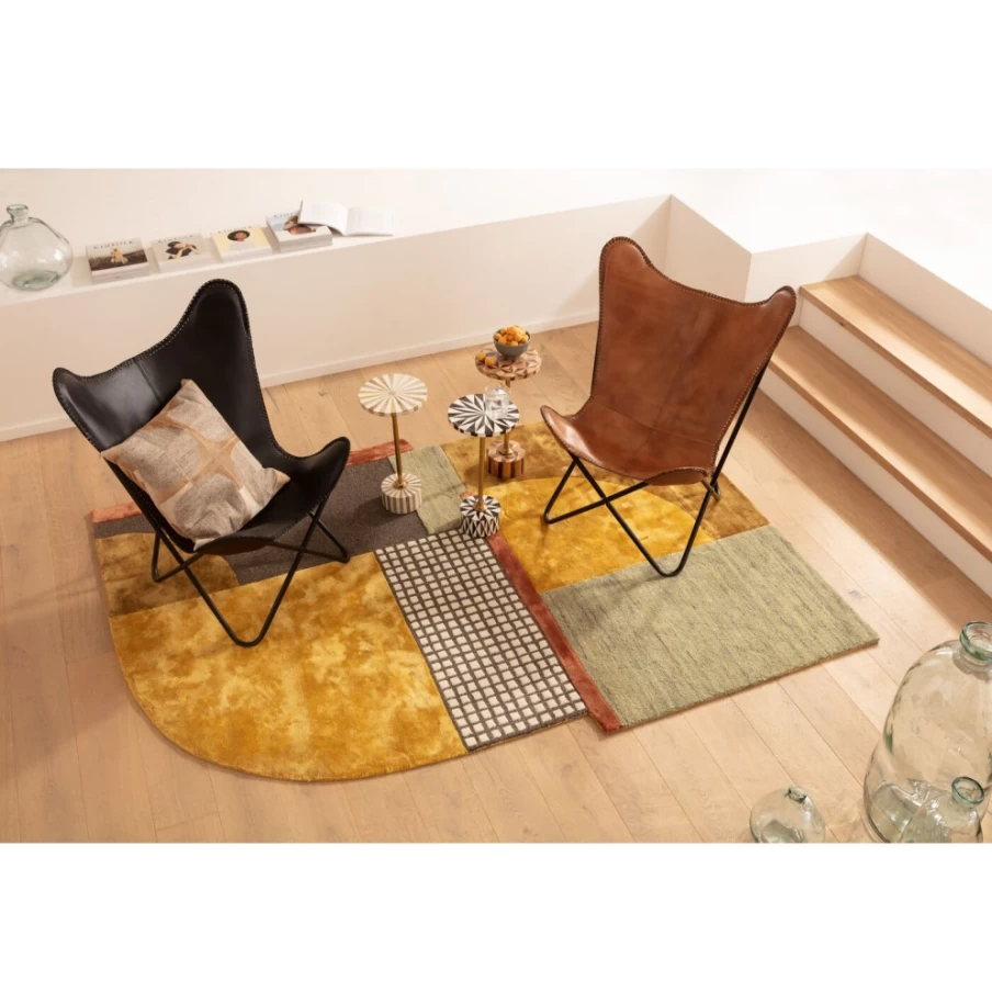 "KARE Design California Brown Leather Armchair – Premium Lounge Chair for Living Room"