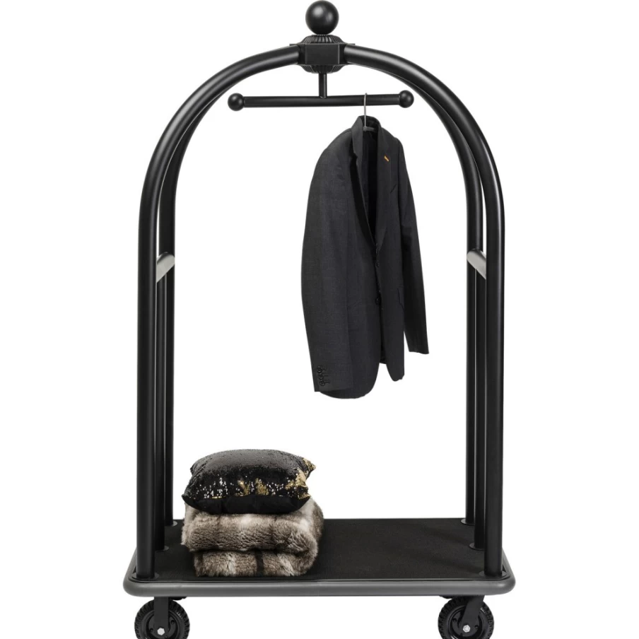 KARE Design Vegas Matt Black VIP Luxury Baggage Trolley for Travel