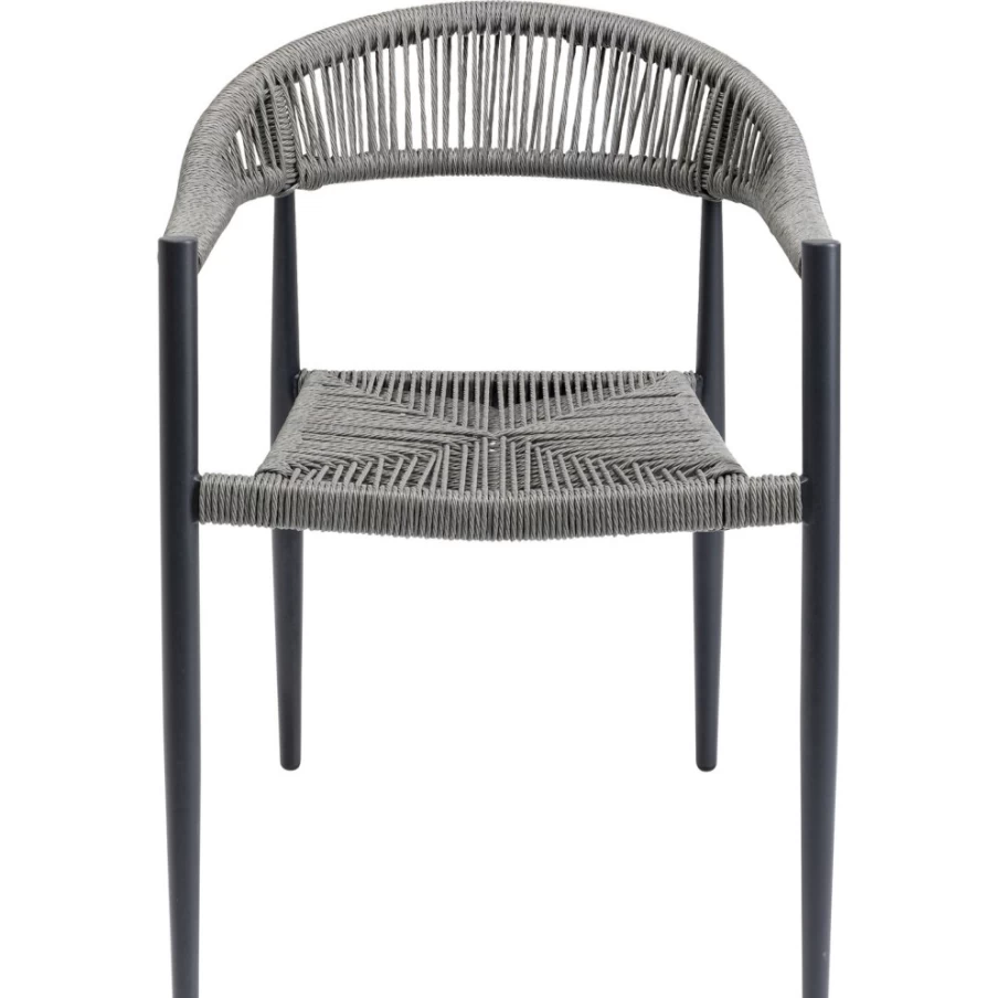 "KARE Design Palma Grey Modern Armchair With Armrests – Stylish Comfort Chair For Living Room"