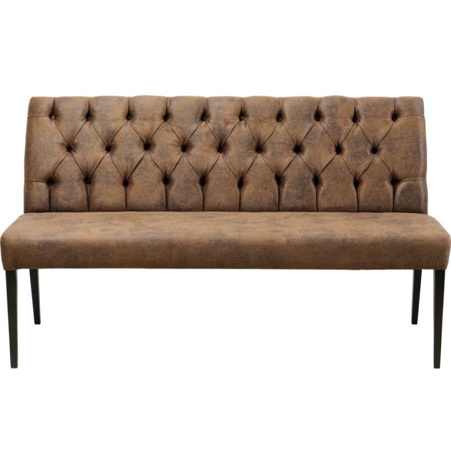 KARE Design Vintage Bench with Econo Buttons - 162 cm Mid-Century Modern Style