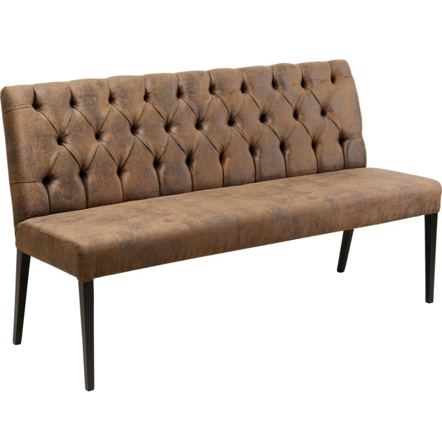 KARE Design Vintage Bench with Econo Buttons - 162 cm Mid-Century Modern Style