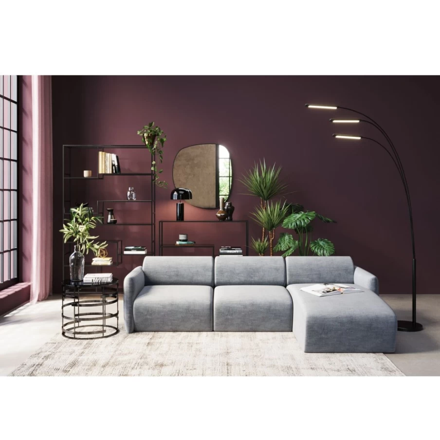 "KARE Design Lucca Grey Right Corner Sofa 255cm Modern Luxury Sectional"