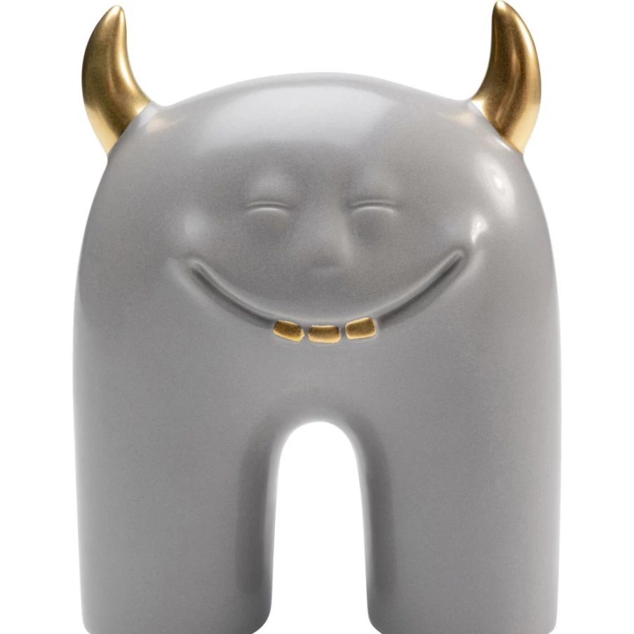 KARE Design Funny Grey Teeth Decor Object - 15cm Quirky Home Accessory