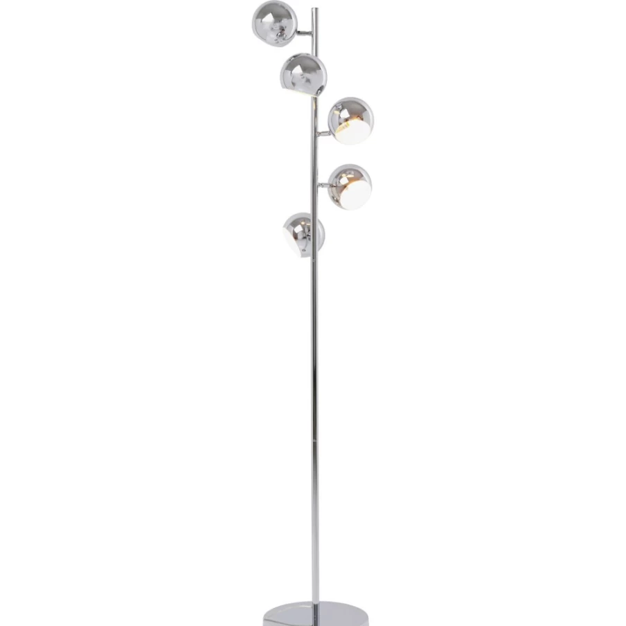 KARE Design Calotta Modern Chrome 5-Light Floor Lamp for Living Room
