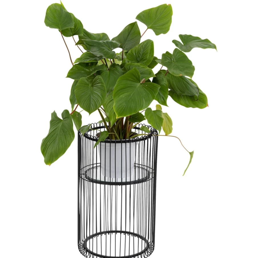 KARE Design Modern Black Metal Plant Holder - 57cm Hanging Wire Basket for Indoor Outdoor Plants