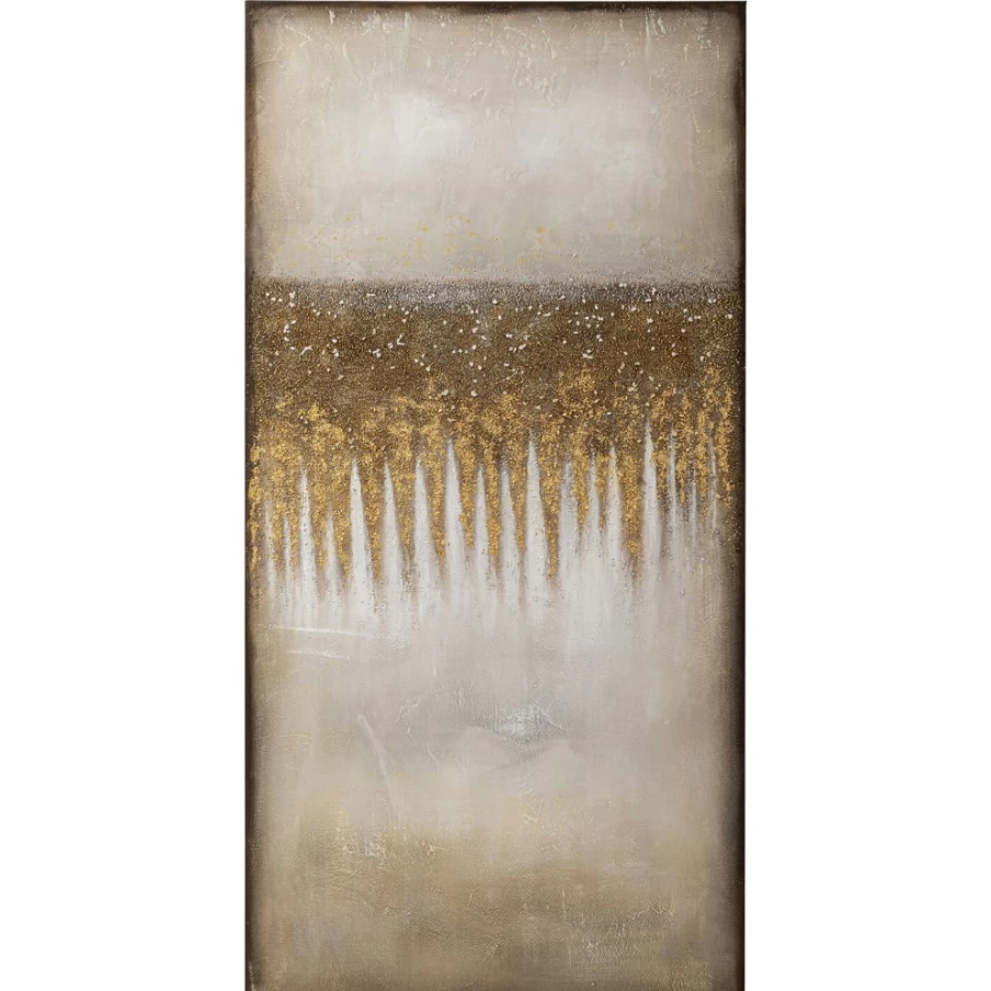 "KARE Design Modern Abstract Acrylic Painting - Vibrant Fields Landscape Artwork 100x200 cm Wall Decor"