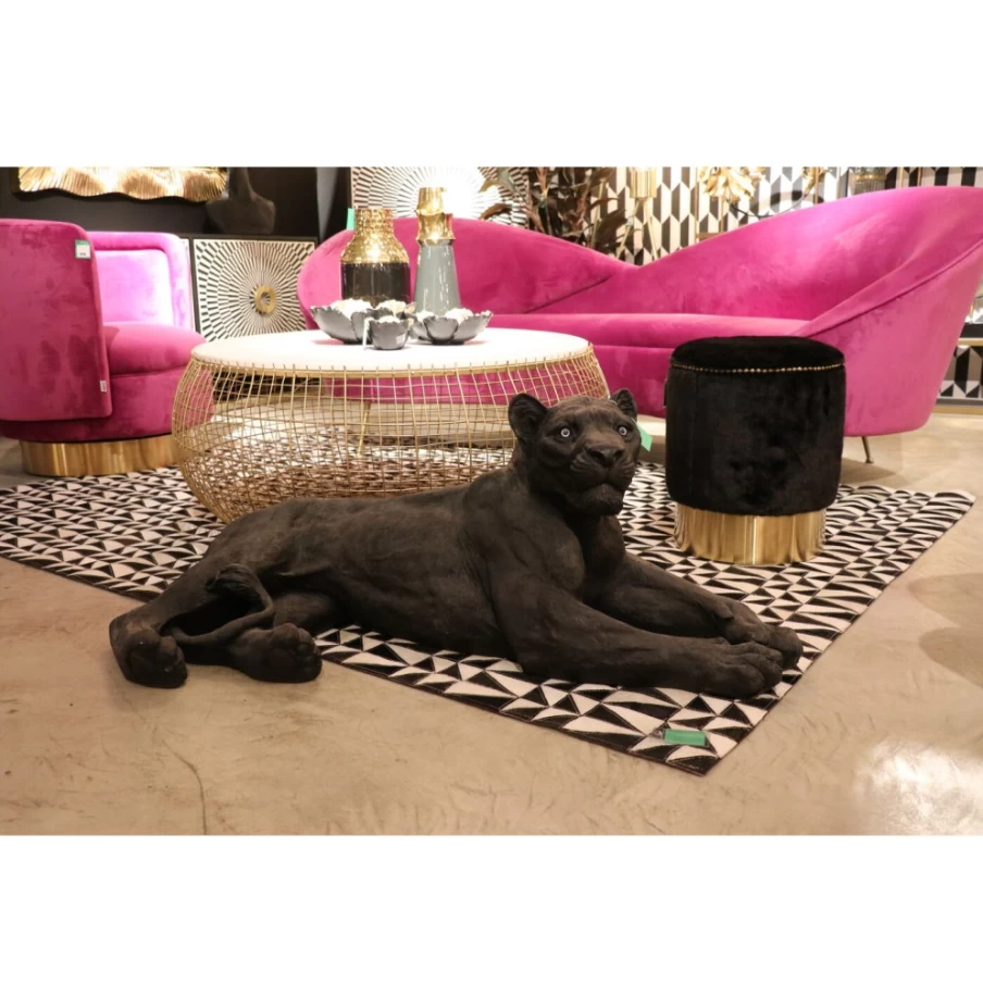 KARE Design Modern Coffee Table with Marble Top and Gold Base - 100cm Oval Shape