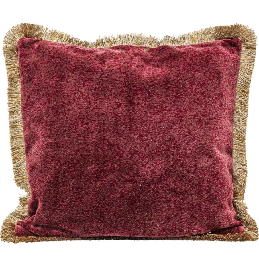 KARE Design Red Decorative Throw Pillow 45x45 cm Cannes Square Cushion for Sofa & Bed