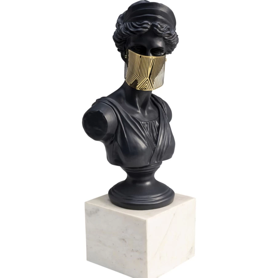KARE Design Deco Object Busto Masked Lady - 50Cm Modern Sculptural Art Piece for Home Decor