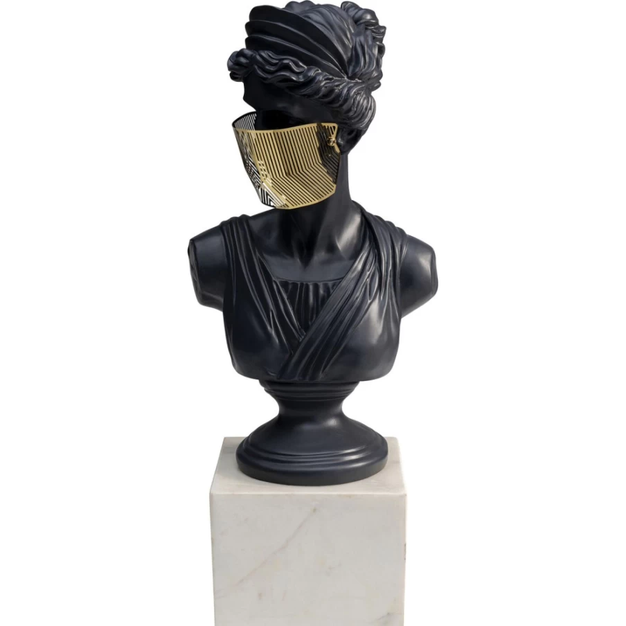 KARE Design Deco Object Busto Masked Lady - 50Cm Modern Sculptural Art Piece for Home Decor