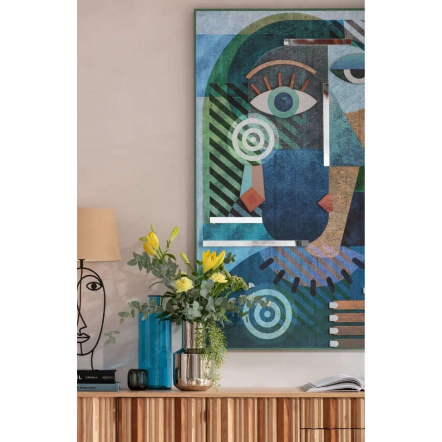 KARE Design Modern Blue Ceramic Vase - 40cm Tall Handcrafted Home Decor