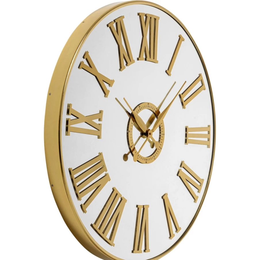 "KARE Design Modern Wall Clock - Casino Mirror Style, 76cm Round Decorative Clock for Home & Office"