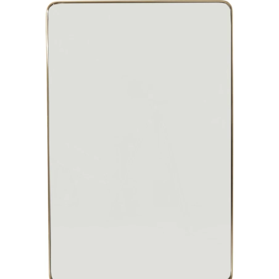 KARE Design Modern Brass Framed Curved Mirror 80x120cm - Elegant Wall Decor