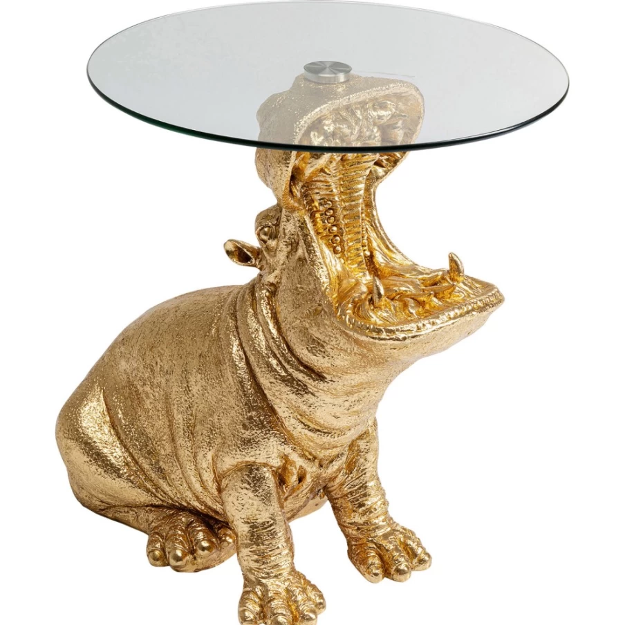 KARE Design Modern Rhino Side Table - 48cm Height, Unique Animal-Shaped Accent Table for Living Room