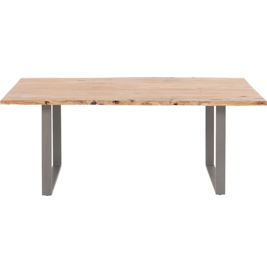 KARE Design Modern Industrial Dining Table - Crude Steel Finish, 160x80 cm, Table Harmony Collection