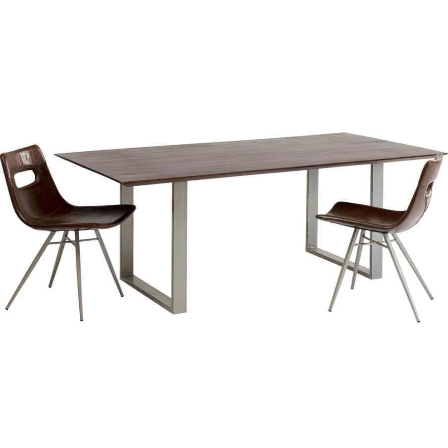 KARE Design Modern Dark Silver Dining Table - 180x90cm Symphony Collection