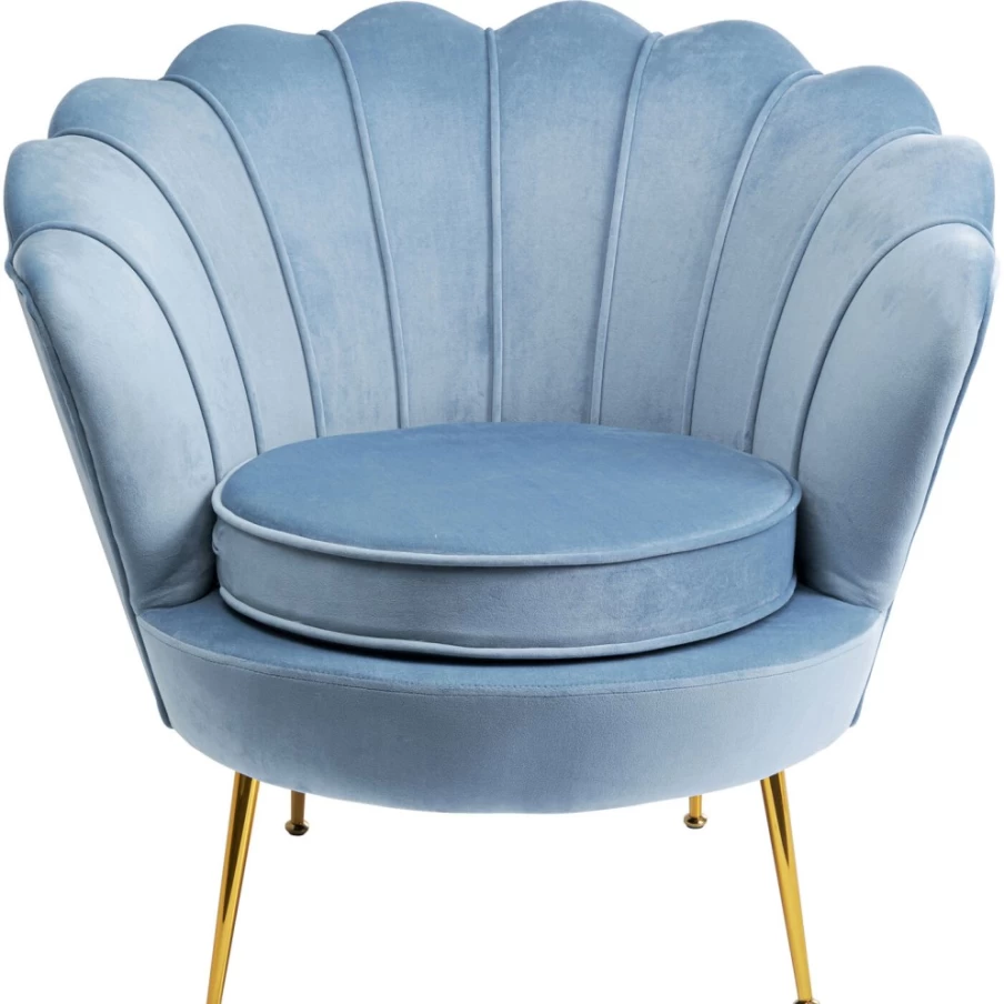 "KARE Design Water Lily Gold Aqua Armchair – Modern Luxury Accent Chair"