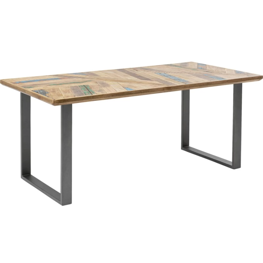 KARE Design Modern Abstract Steel Dining Table 180X90cm Brut Industrial Style