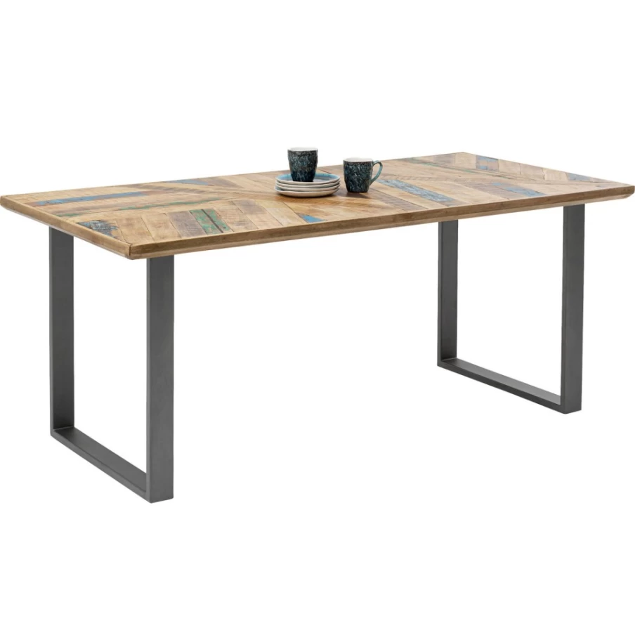 KARE Design Modern Abstract Steel Dining Table 180X90cm Brut Industrial Style