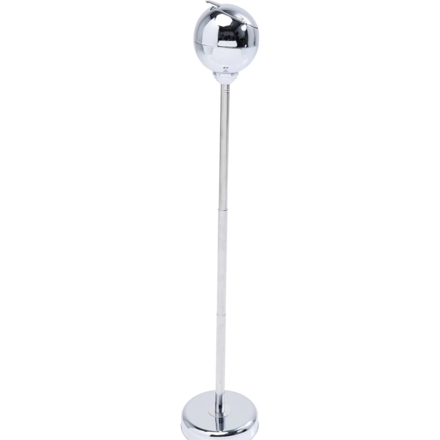 KARE Design Modern Chrome Sphere Floor Ashtray for Indoor Outdoor Use