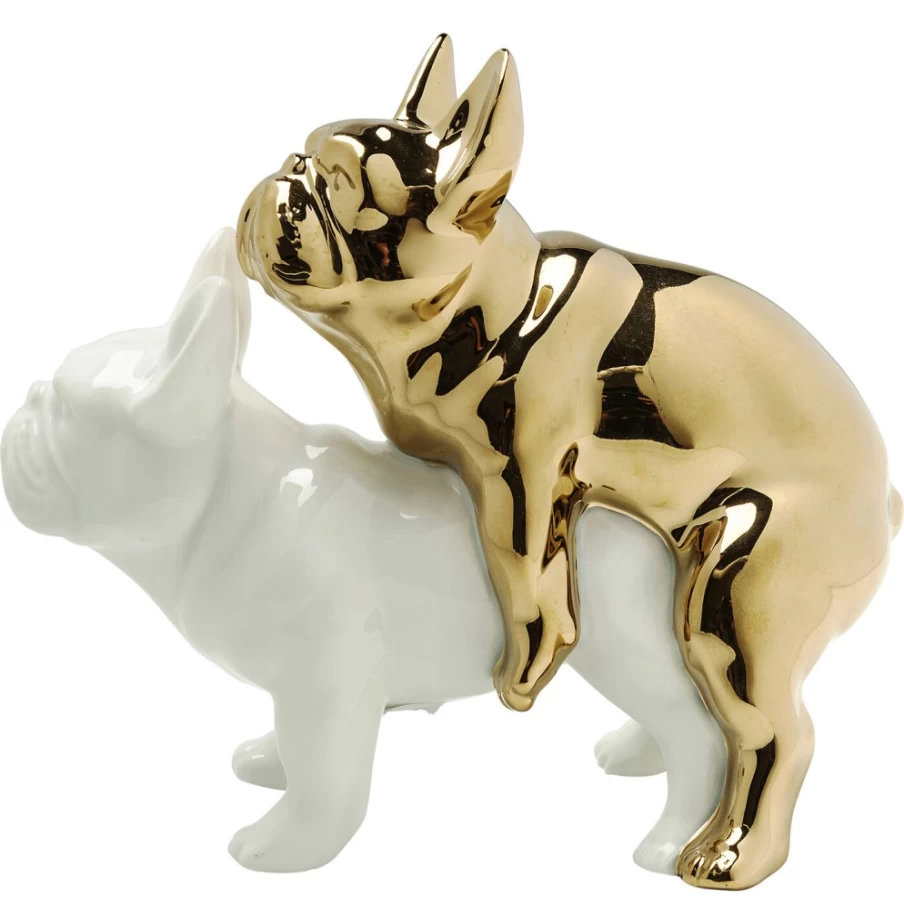 "KARE Design Modern Love Dogs Sculpture - Handcrafted Deco Figurine for Home Decor"