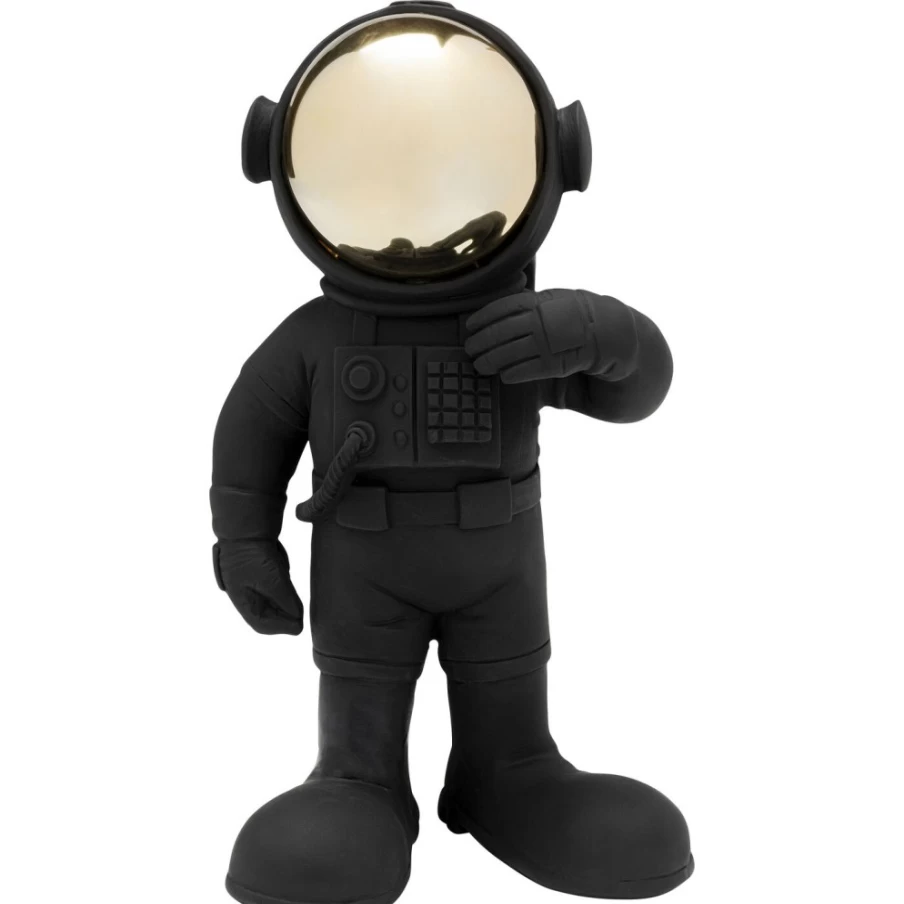 KARE Design Modern Astronaut Welcome Statue - 27cm Black Deco Figurine for Home Decor