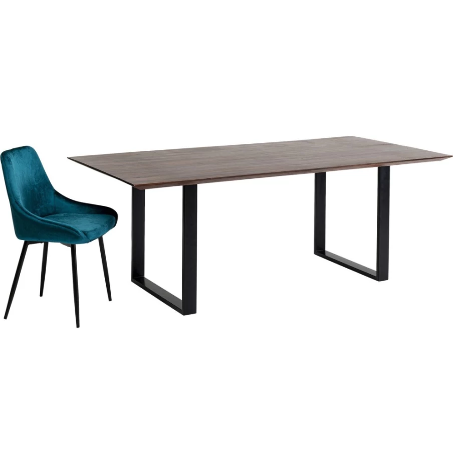 KARE Design Modern Dark Black Wooden Dining Table 160x80 cm - Stylish Symphony Collection