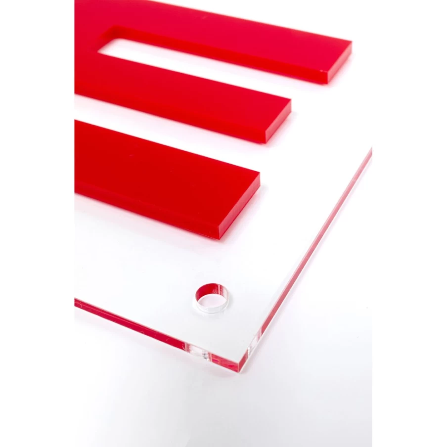 KARE Design Modern Acrylic Logo Sign 71x18cm Plexiglass Brand Plaque for Office & Home Decor