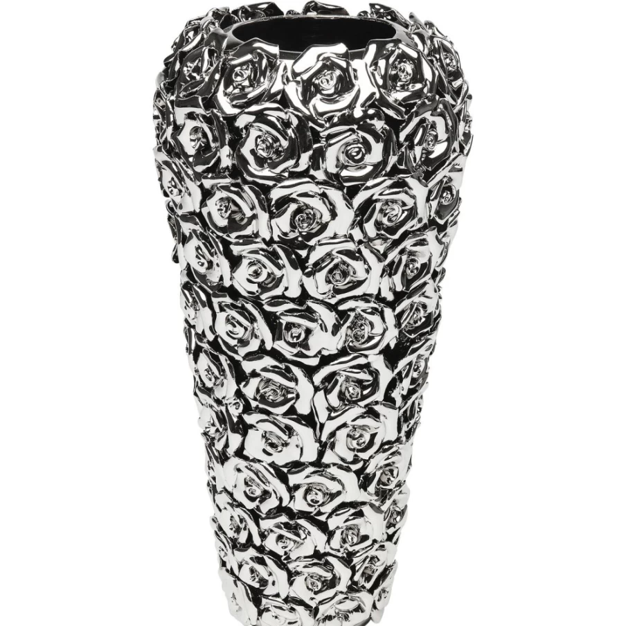 "KARE Design Multi Chrome Rose Vase - Large Decorative Flower Vase for Modern Home Decor"