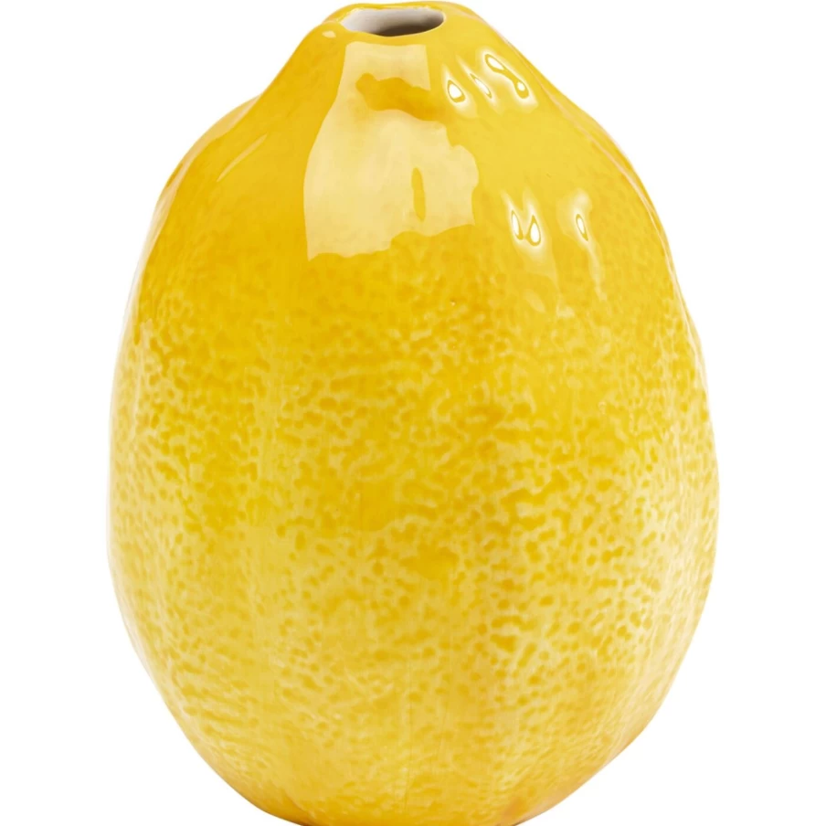 "KARE Design Modern Lemon-Shaped Vase - 12cm Decorative Fruit Juice Pitcher for Home Decor"